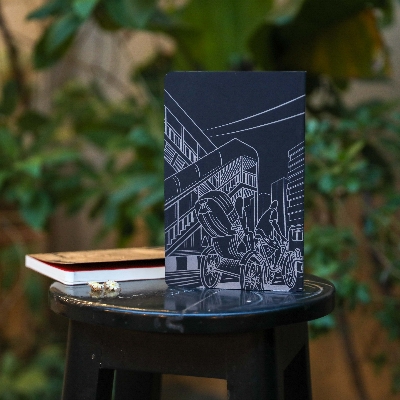 Picture of Work Size Dhaka (Line) Black Lined Notebook (SN202309382)