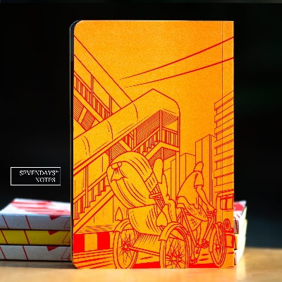 Picture of Work Size Dhaka (Line) Orange Lined Notebook (SN202309382)
