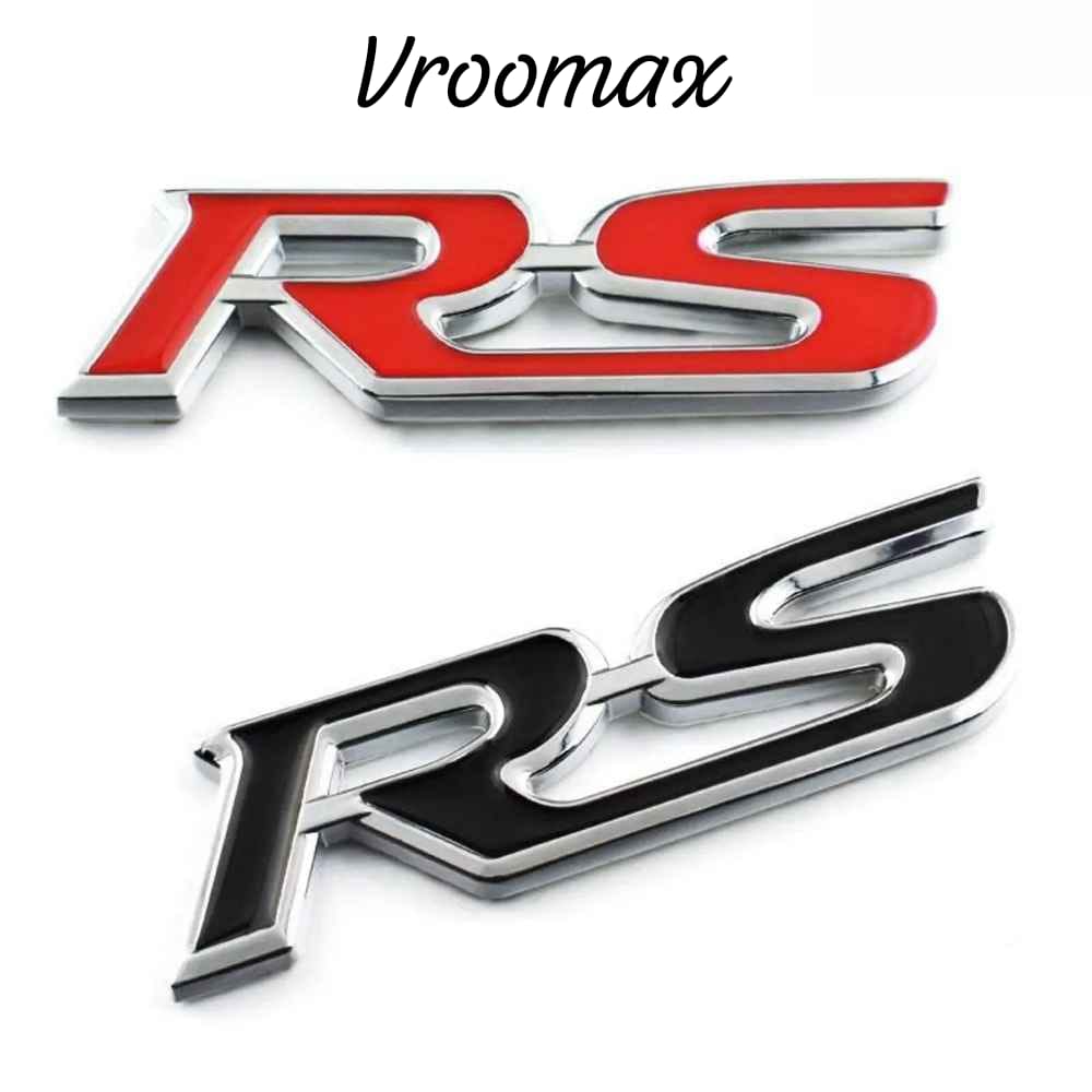 Picture of Car Metal RS Logo Red