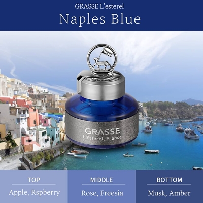 Picture of Bullsone Grasse L'esterel, Natural Car Air Fresheners, Luxury Car Perfume - Naples Blue