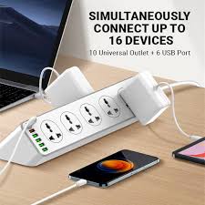 Picture of Rocker RSC10610 Power Plate 16 Extension Board with 10 Universal Sockets