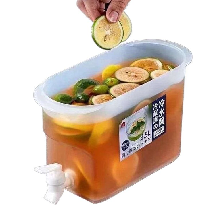 Picture of Dring Dispenser With Tap High quality food grade plastic juice jar water dispenser 3.5L Juice Dispenser