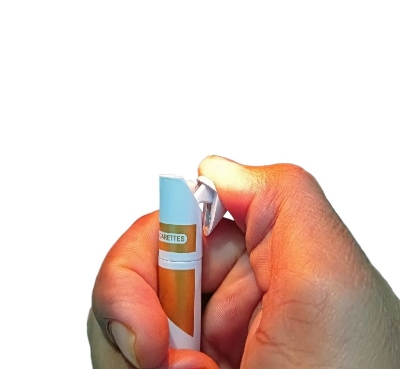 Picture of Cigarette Gas Lighter Slim Size Refillable Butane Gas Metal Cigarette Shaped Lighter