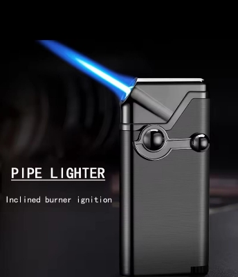 Picture of Creative Rocker Blue Flame Jet Torch Butane Gas Lighter Oblique Fire Pipe Special Smoking Accessories Gadgets For Men