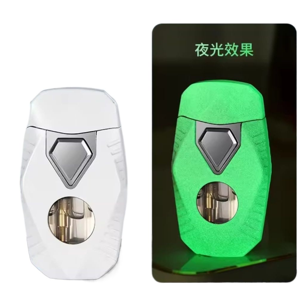 Picture of Torch Lighters Double Flames Windproof Cigarette Lighter Mini Butane Gas Lighter Gift