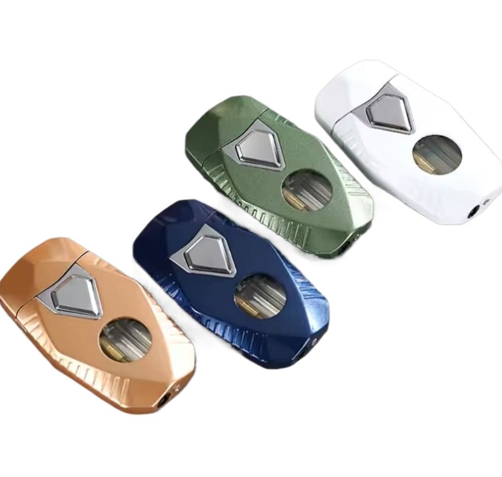 Picture of Torch Lighters Double Flames Windproof Cigarette Lighter Mini Butane Gas Lighter Gift