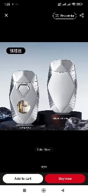 Picture of Lighters Double Flames Windproof Cigarette Lighter Mini Butane Gas Lighter