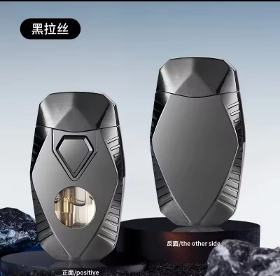 Picture of Lighters Double Flames Windproof Cigarette Lighter Mini Butane Gas Lighter