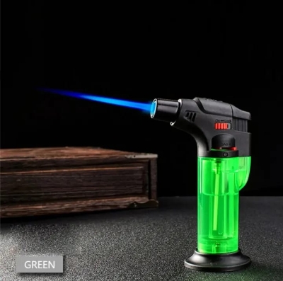 Picture of Rechargeable Butane Gas Torch Lighter Micro Torch 1300ºc Soldering Disinfector Burner Portable Torch High Capacity Torch for Barbecue and Cooking Multipurpose Windproof Flamer