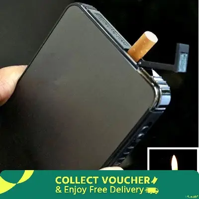 Picture of Gas Lighter Inside Cigarette Box Case Cigarettes Holder Automatic Storage Box