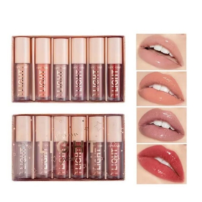 Picture of HANDAIYAN Light Gloss Lipstick Collection 6 Shades of Lip Gloss, Clear Lip Gloss, and Sexy Liquid Lipstick for Women and Girls