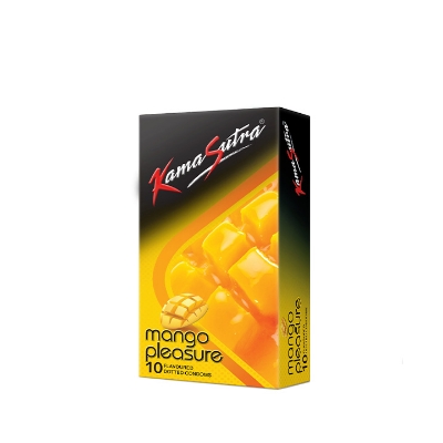 Picture of Kamasutra Condoms Mango Flavor Condom 10pcs Pack (Made in India)
