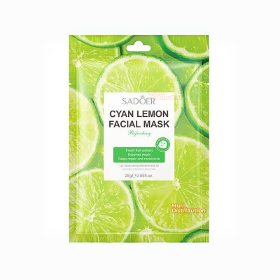 Picture of SADOER Cyan Lemon Facial Mask Deep Repair and Moisturizing Sheet Mask - 1Pcs