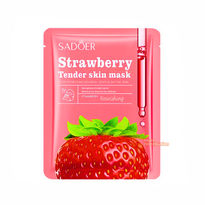 Picture of SADOER Strawberry Tender Skin Facial Mask Deep Hydrating Nourishing Face Sheet Mask - 1Pcs