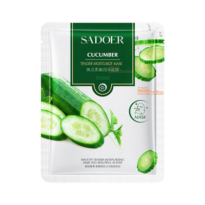 Picture of SADOER Cucumber Smooth Tender Facial Mask  Moisturizing Sheet Mask - 1Pcs