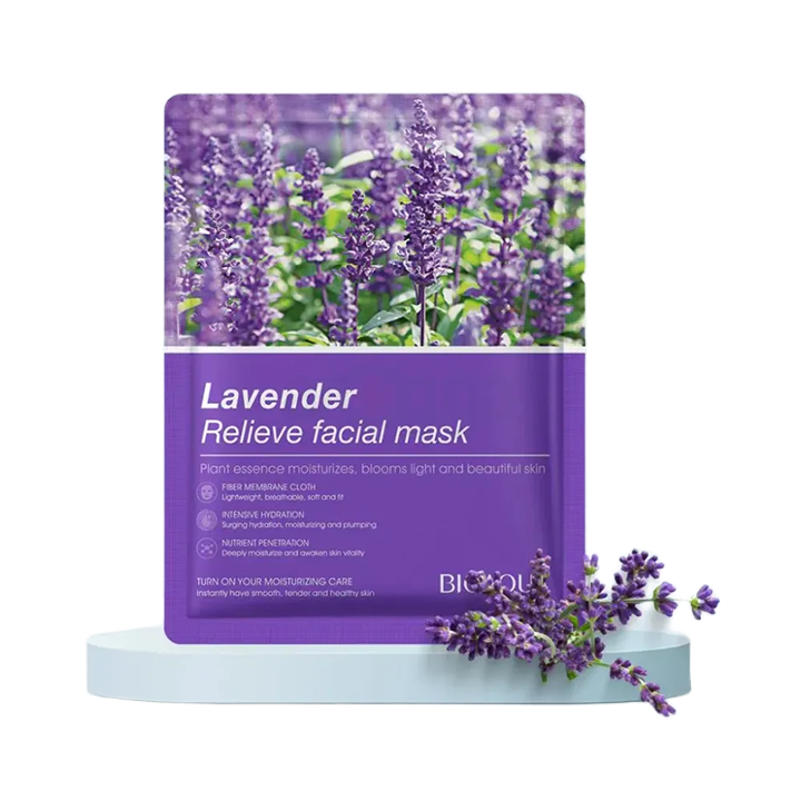 Picture of 1pcs Lavender - Bioaqua Fruit Essence Moisturizes Bloom Light Mask