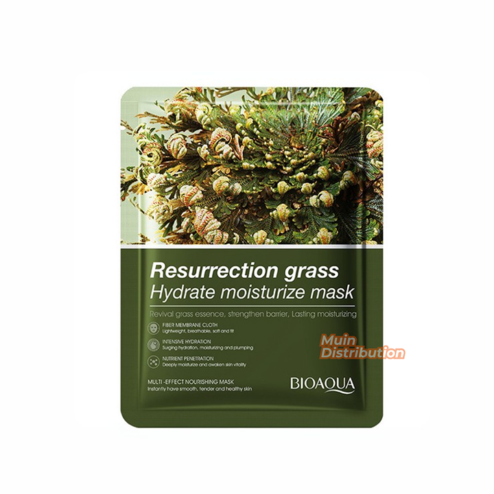 Picture of BIOAQUA Resurrection Grass Hydrate Moisturize Facial Mask Hydrating Moisturizing Mask - 1Pcs