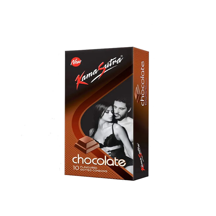 Picture of Kamasutra Chocolate Flavor Dotted Condom 10pcs Pack (Made in India)