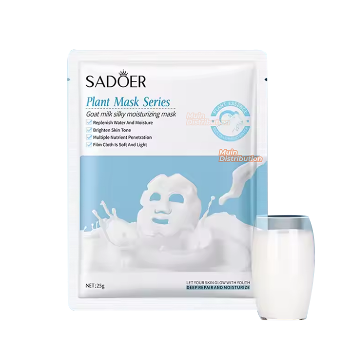 Picture of SADOER Plant Goat Milk Silky Facial Mask Deep Repair and Moisturizing Sheet Mask - 1Pcs