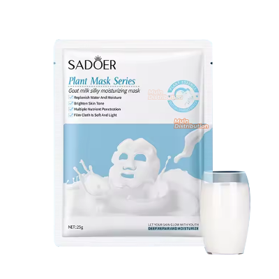 Picture of SADOER Plant Goat Milk Silky Facial Mask Deep Repair and Moisturizing Sheet Mask - 1Pcs