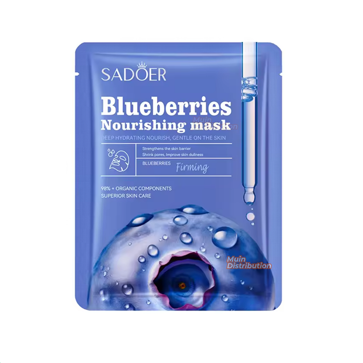 Picture of SADOER Blueberries Nourishing Facial Mask Deep Hydrating Sheet Mask - 1Pcs