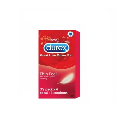 Picture of Durex  -Thin Feel Condom - Full Box - 3x6=18pcs