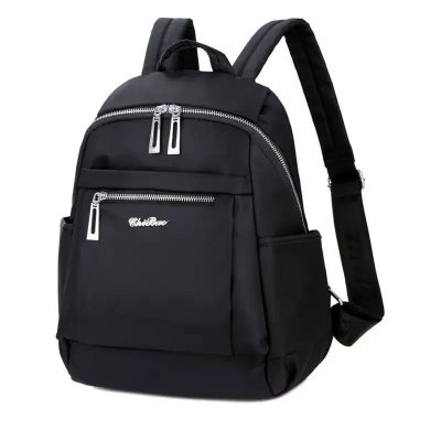 Picture of Nylon Backpack Durable Waterproof Casual Shoulder Bag (Black Color)