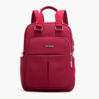 Picture of New leisure nylon ladies CHINA Bagpack (Maroon)