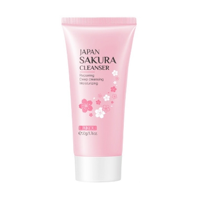 Picture of LAIKOU Deep Cleansing Foam Moisturizing Natural Vegan Sakura Facial Wash Face Cleansers Face Wash - Face Wash