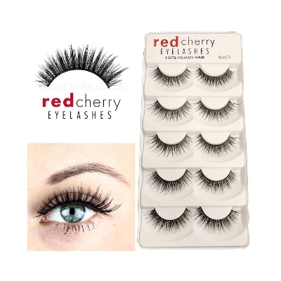 Picture of RED CHERRY False Eyelashes Natural Long Eye Lashes Extension Makeup Professional False Eyelash