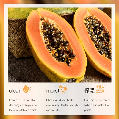 Picture of BIOAQUA skin care product papaya moisturizing shrink pore face wash foam facial cleanser for women and girl