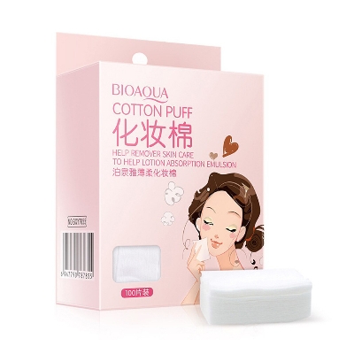 Picture of BIOAQUA natural cotton makeup remover pads facial cleansing pads cotton puff