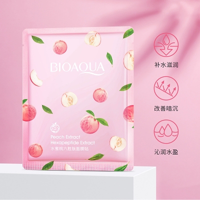 Picture of BIOAQUA Lactobacillus peach sheet mask natural facial mask
