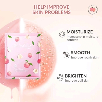 Picture of BIOAQUA Lactobacillus peach sheet mask natural facial mask