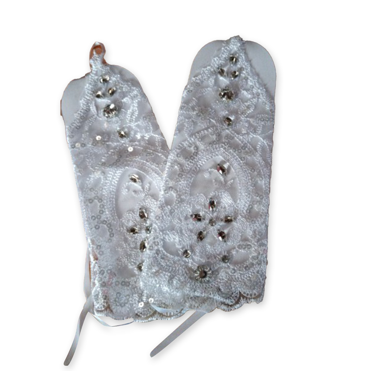 Picture of 1 Pair White wedding dresses gloves for women
