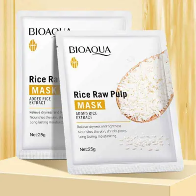 Picture of BIOAQUA Rice Seed Pilp Hydrating & Moisturizing FacialSheet Mask- 25g