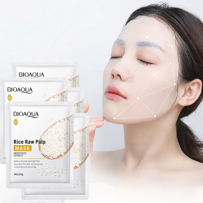 Picture of BIOAQUA Rice Seed Pilp Hydrating & Moisturizing FacialSheet Mask- 25g