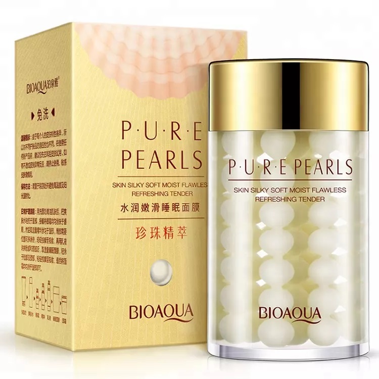 Picture of BIOAQUA Pure Pearl Essence Smoothing Essence of Granular Pearl Sleep Mask- 60g