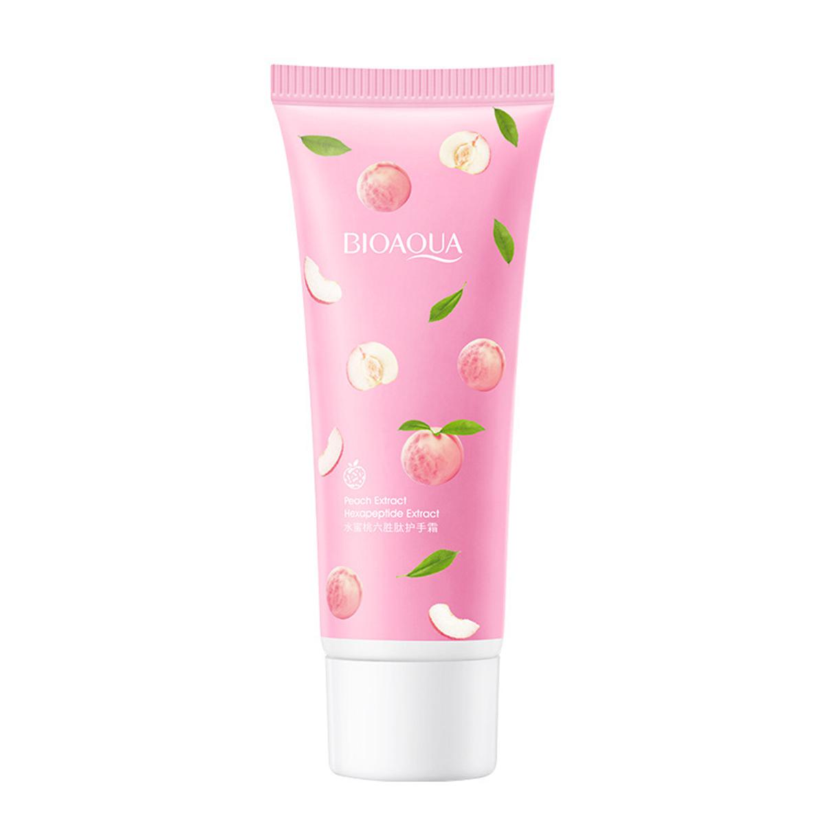 Picture of Bioaqua peach lactic acid bacteria hand cream essence hand cleaning moisturizing mild hydrating hand Cream- 30g