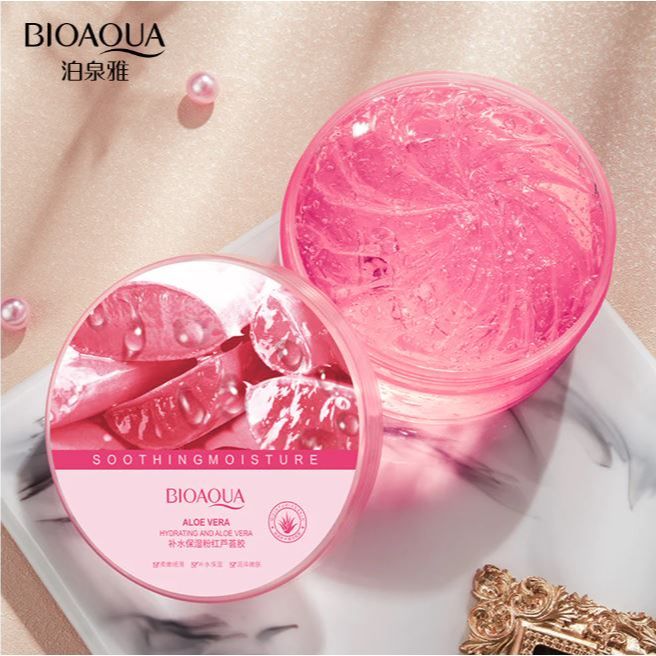 Picture of BIOAQUA Hydrating & Moisturizing Pink Aloe Vera Soothing Gel- 300g