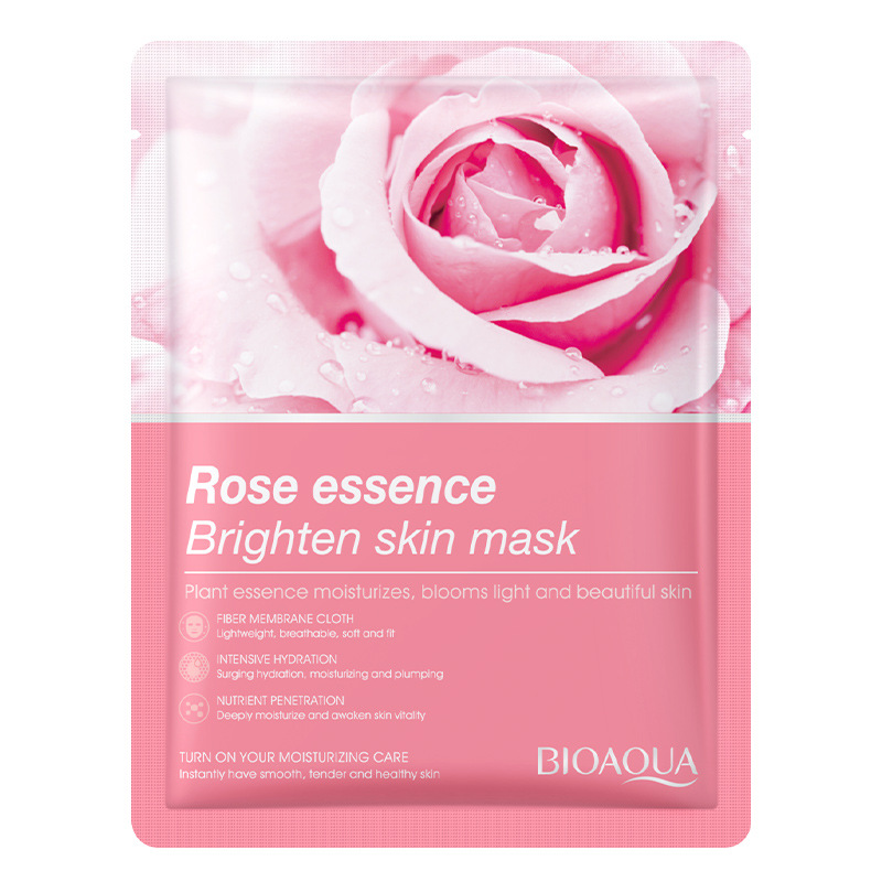 Picture of BIOAQUA Rose Essence whitning moisturizing facial care skin care sheet mask- 25g