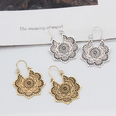 Picture of 1 Pair Ethnic Boho Style Flowered earring set