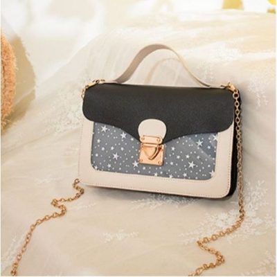 Picture of Square Star Sequin Messenger Crossbody Bag for Women- Black