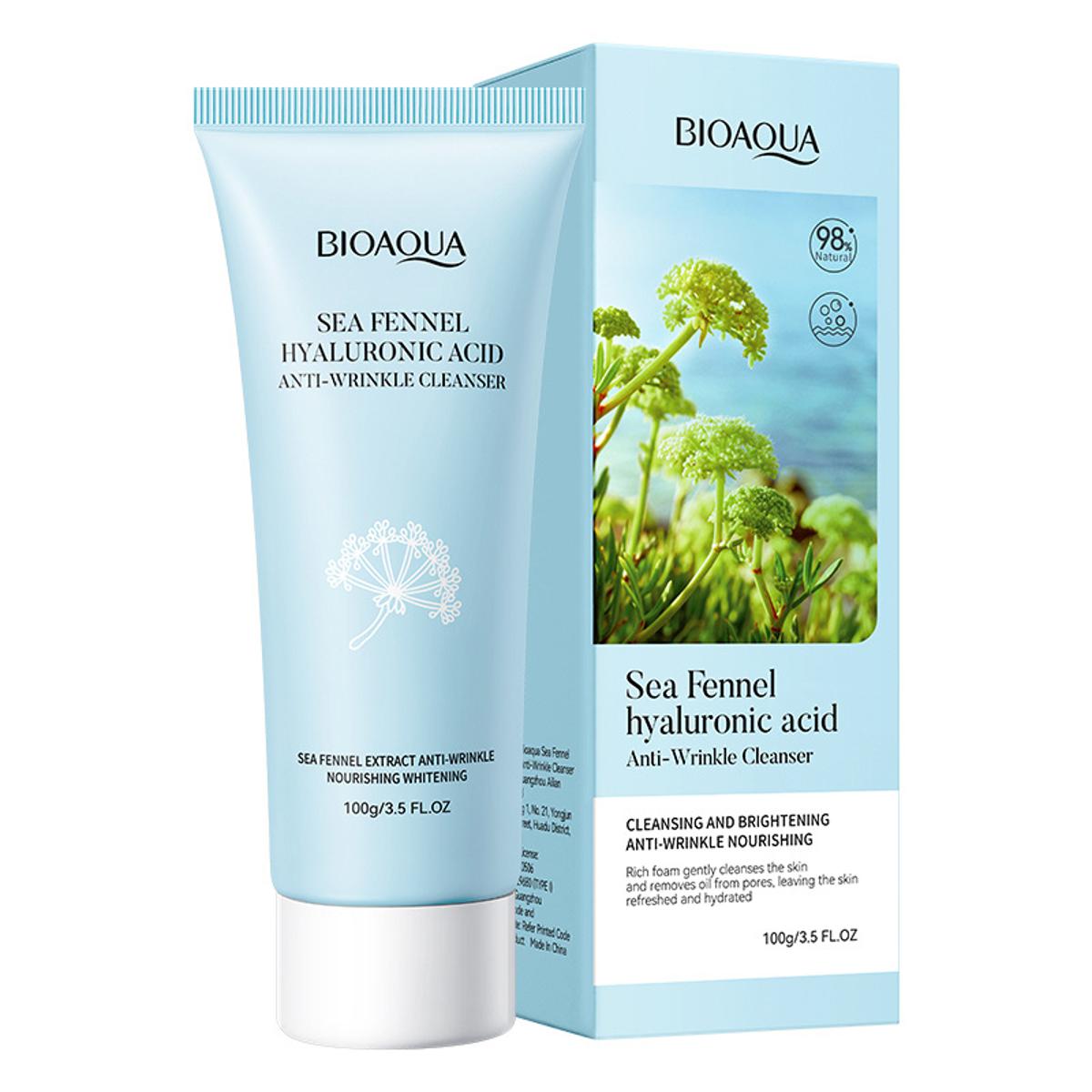 Picture of BIOAQUA Sea Fennel Hyaluronic Acid Anti-Wrinkle Cleansing Facial Cleanser- 100g