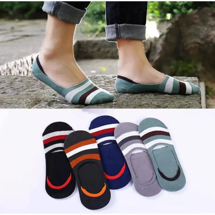 Picture of 6 pairs/Set Mens Loafer Socks Muja- Multicolour