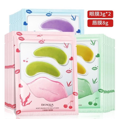 Picture of BIOAQUA Moisturizing Tender 2 Pcs Eye Mask (3gX2) & 1 Piece Lip Mask (8g) for women