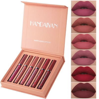 Picture of Handaiyan 6 Pcs Matte Liquid Lipstick Makeup Set Matte Lipgloss Long-Lasting & Waterproof LipStick- 6 Pcs/Set