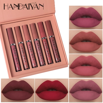 Picture of Handaiyan 6 Pcs Matte Liquid Lipstick Makeup Set Matte Lipgloss Long-Lasting & Waterproof LipStick- 6 Pcs/Set