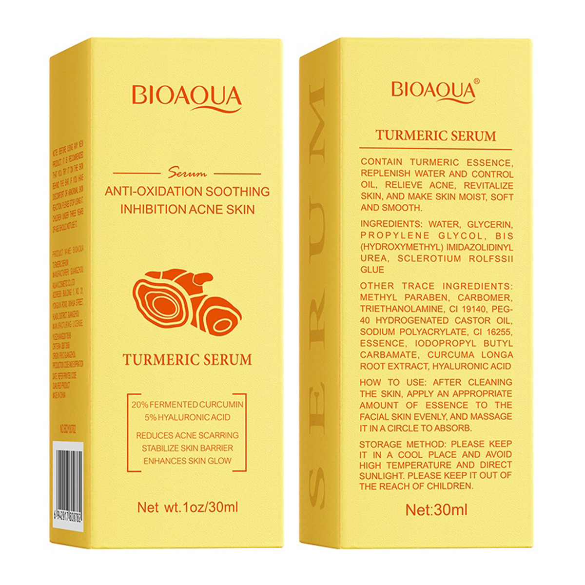 Picture of BIOAQUA Anti-oxidation Soothing Acne Removal Turmeric Face Serum- 30ml