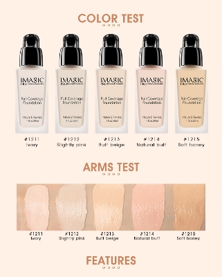 Picture of IMAGIC full coverage foundation spot removing liquid foundation matte waterproof foundation makeup- 30ml